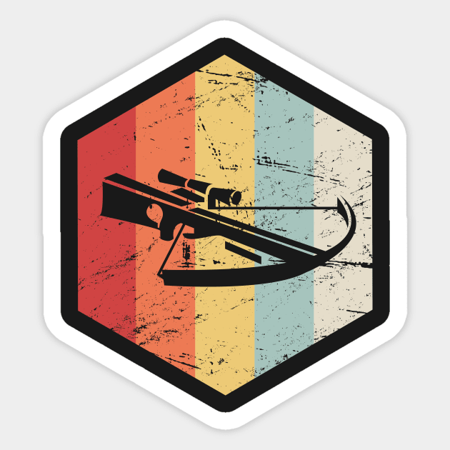 Retro Vintage Crossbow Hunting Icon Sticker by MeatMan